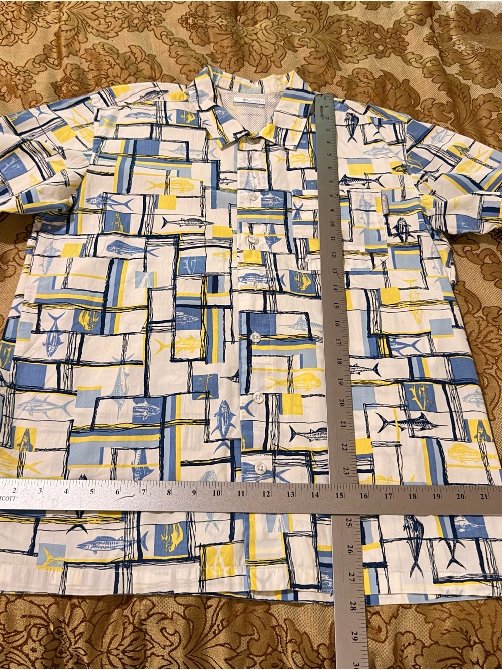 Columbia PFG Shirt, Short Sleeve Vented Lightweight Fishing, Men's Size Small - Picture 16 of 16